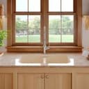 32" Seamless Undermount Double Equal Bowl Quartz Kitchen Sink in Bisque