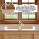 32" Seamless Undermount Double Equal Bowl Quartz Kitchen Sink in Bisque