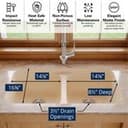 32" Seamless Undermount Double Equal Bowl Quartz Kitchen Sink in Bisque