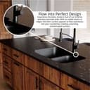 32" Seamless Undermount Large/Small Bowl Quartz Kitchen Sink in Black