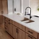32" Seamless Undermount Large/Small Bowl Quartz Kitchen Sink in Concrete