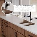 32" Seamless Undermount Large/Small Bowl Quartz Kitchen Sink in Concrete