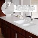 32" Seamless Undermount Large/Small Bowl Quartz Kitchen Sink in White