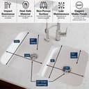 32" Seamless Undermount Large/Small Bowl Quartz Kitchen Sink in White