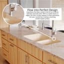 32" Seamless Undermount Large/Small Bowl Quartz Kitchen Sink in Bisque