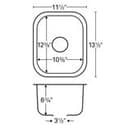 12" Undermount Stainless Steel Bar/Prep Sink