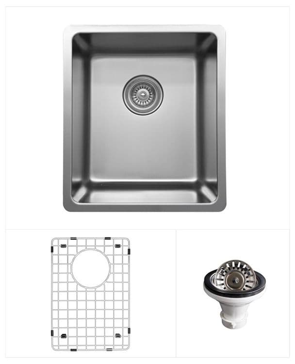 15" Undermount Single Bowl Stainless Steel Bar/Prep Sink