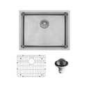 23" Undermount Single Bowl Stainless Steel Kitchen Sink Kit
