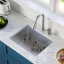 23" Undermount Single Bowl Stainless Steel Kitchen Sink Kit