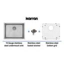 23" Undermount Single Bowl Stainless Steel Kitchen Sink Kit