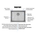 23" Undermount Single Bowl Stainless Steel Kitchen Sink Kit