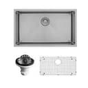 30" Undermount Large Single Bowl Stainless Steel Kitchen Sink Kit